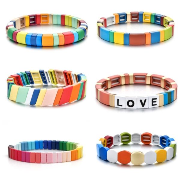 bohemian friendship braided enamel tile bracelets 2020 boho love letter summer rainbow jewelry pulseiras mujer fashion street, Black
bohemian friendship braided enamel tile bracelets 2020 boho love letter summer rainbow jewelry pulseiras mujer fashion street, Black