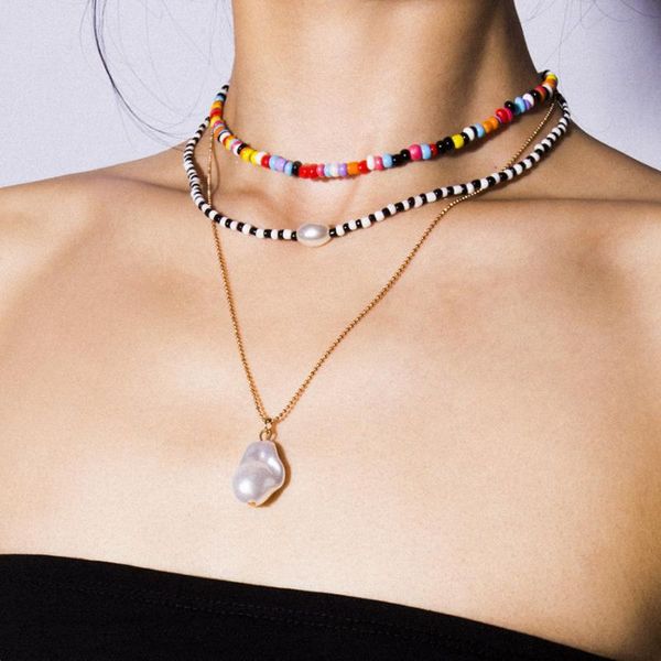 diezi bohemian multilayer acrylic beads necklace for women baroque imitation pearls short choker necklace ladies gift jewelry, Golden;silver
diezi bohemian multilayer acrylic beads necklace for women baroque imitation pearls short choker necklace ladies gift jewelry, Golden;silver