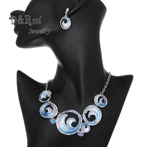 women's geometric sea wave jewelry sets necklaces and earrings for women woman grandmother chain choker necklace pendant set, Silver
women's geometric sea wave jewelry sets necklaces and earrings for women woman grandmother chain choker necklace pendant set, Silver