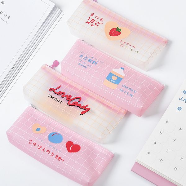 kawaii strawberry milk pencil case for girls boys school supplies stationery gift cute pencil box pvc pencilcase school tools
kawaii strawberry milk pencil case for girls boys school supplies stationery gift cute pencil box pvc pencilcase school tools