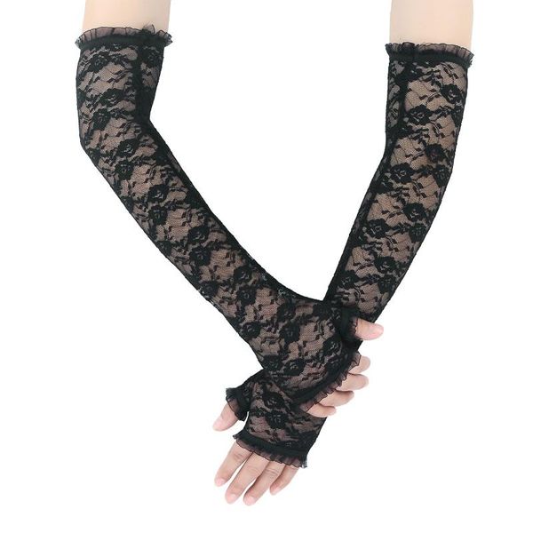 five fingers gloves long lace floral hollow-out fingerless women uv protection driving breathable sunscreen accessories guantes mujer, Blue;gray
five fingers gloves long lace floral hollow-out fingerless women uv protection driving breathable sunscreen accessories guantes mujer, Blue;gray