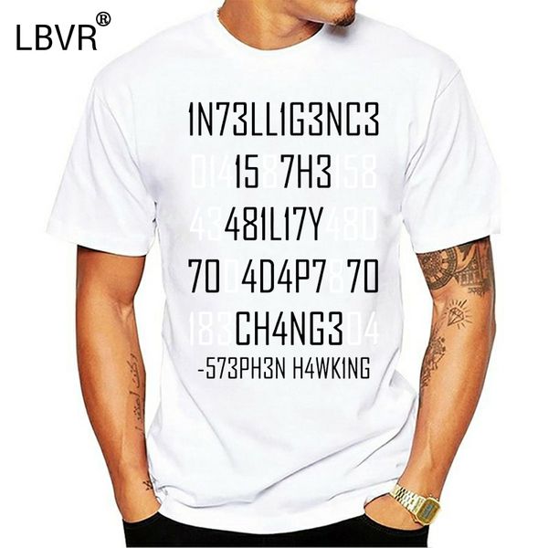 men t-shirt adapt or die encoded cotton tees short sleeve stephen hawking intelligence physics adapt to change t shirt
men t-shirt adapt or die encoded cotton tees short sleeve stephen hawking intelligence physics adapt to change t shirt