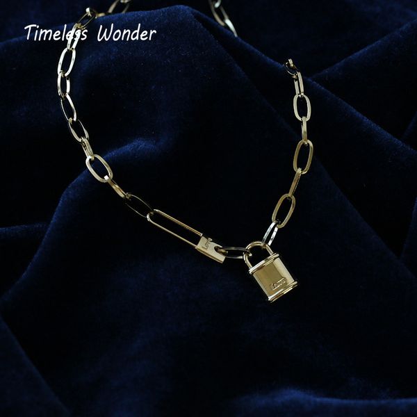 chokers timeless wonder titanium padlock choker necklace women stainless steel jewelry gothic boho ins japan gift trendy 1644, Golden;silver
chokers timeless wonder titanium padlock choker necklace women stainless steel jewelry gothic boho ins japan gift trendy 1644, Golden;silver