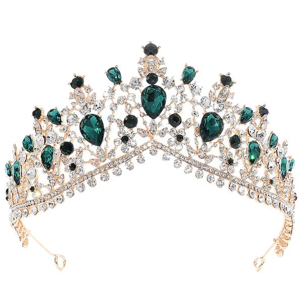 baroque bridal crown headdress rhinestone crown female bridal headband wedding hair accessories green, Golden;silver
baroque bridal crown headdress rhinestone crown female bridal headband wedding hair accessories green, Golden;silver