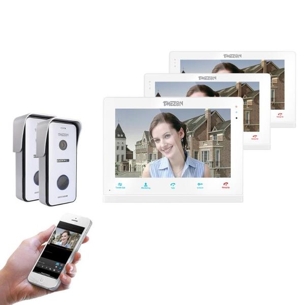 video door phones tmezon wireless wifi smart ip doorbell intercom system 10 inch+2x7 inch screen monitor with 2x720p wired camera
video door phones tmezon wireless wifi smart ip doorbell intercom system 10 inch+2x7 inch screen monitor with 2x720p wired camera