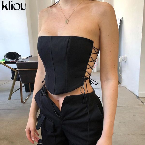 kliou breast wrap bandage women 2020 sleeveless backless solid fashion party clubwear bodycon cropped tank, White
kliou breast wrap bandage women 2020 sleeveless backless solid fashion party clubwear bodycon cropped tank, White