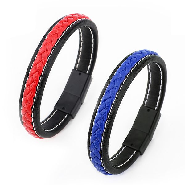woven bracelet 1 piece couple bracelet magnetic clasp men women braided leather steel leather rope unisex, Golden;silver
woven bracelet 1 piece couple bracelet magnetic clasp men women braided leather steel leather rope unisex, Golden;silver