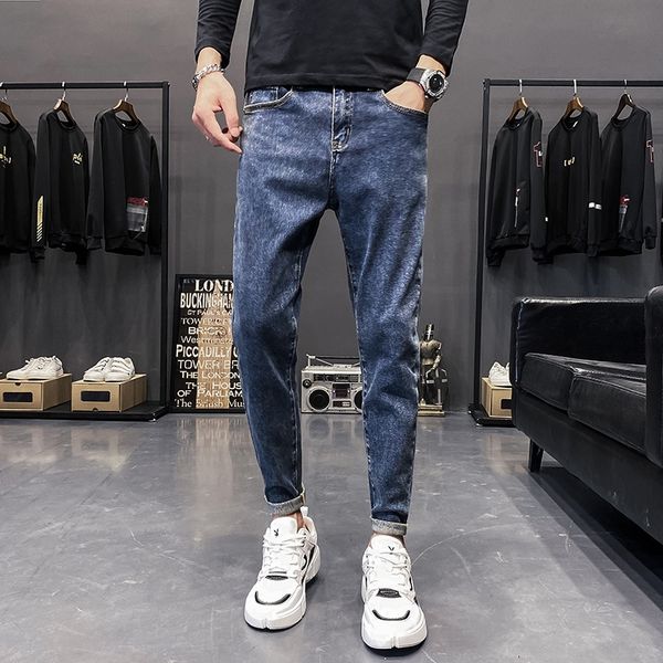 2020 autumn and winter new men's slim-fit stretch jeans korean fashion simple youth skinny trousers tight pants jeans tight pants czhne, Blue
2020 autumn and winter new men's slim-fit stretch jeans korean fashion simple youth skinny trousers tight pants jeans tight pants czhne, Blue