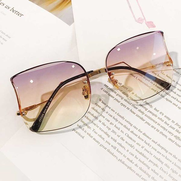 sunglasses half frame double color lens cat eye for women 2021 fashion elegant gradient alloy sun glasses female shades, White;black
sunglasses half frame double color lens cat eye for women 2021 fashion elegant gradient alloy sun glasses female shades, White;black