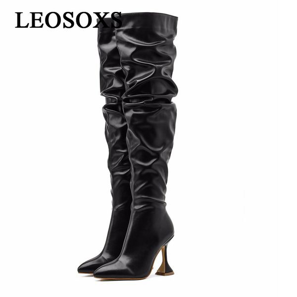 boots women woman knee high ladies brand shoes female heels pu leather botas girls black pointed toe autumn
boots women woman knee high ladies brand shoes female heels pu leather botas girls black pointed toe autumn