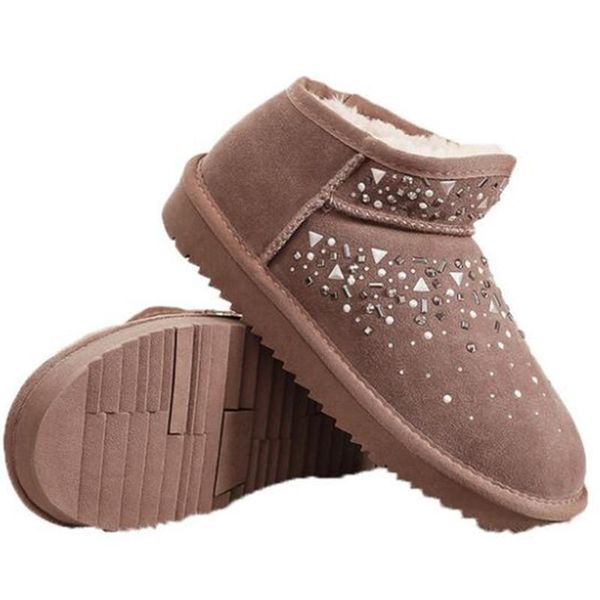 fashion rhinestones women snow boots cowhide leather ankle boots warm winter for women non-slip cotton shoes xx568, Black
fashion rhinestones women snow boots cowhide leather ankle boots warm winter for women non-slip cotton shoes xx568, Black