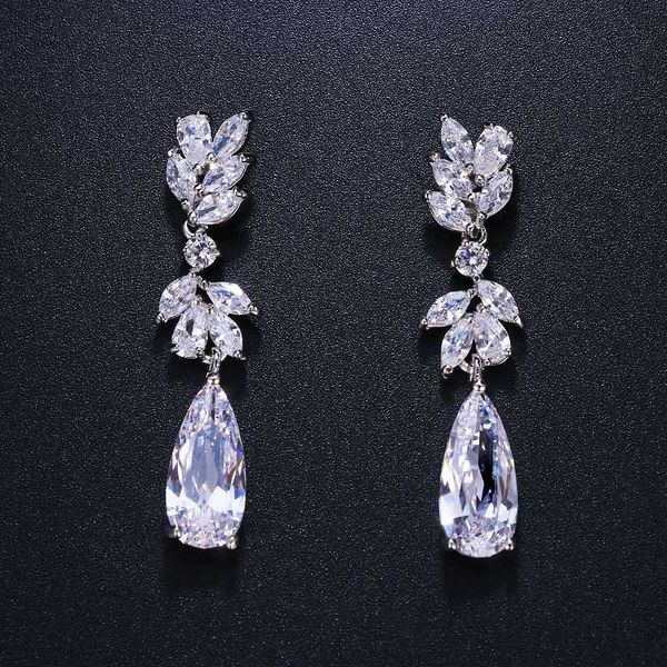 emmaya trendy 3 colors leaf earrings cubic zircon earrings women wedding jewelry gift, Silver
emmaya trendy 3 colors leaf earrings cubic zircon earrings women wedding jewelry gift, Silver