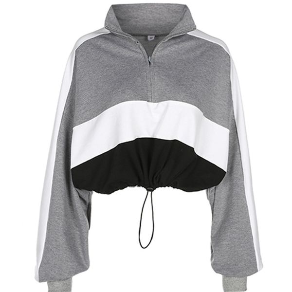 realpopu long -sleeved pullovers hoodies deep v neck drawstring loose cropped patchwork sweatshirt women's clothing kawaii oversize, Black
realpopu long -sleeved pullovers hoodies deep v neck drawstring loose cropped patchwork sweatshirt women's clothing kawaii oversize, Black