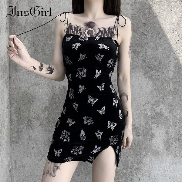 insgirl gothic dark black dress women butterfly printed slim suspender dress punk fashion ins chic casual y2k female, Black;gray
insgirl gothic dark black dress women butterfly printed slim suspender dress punk fashion ins chic casual y2k female, Black;gray