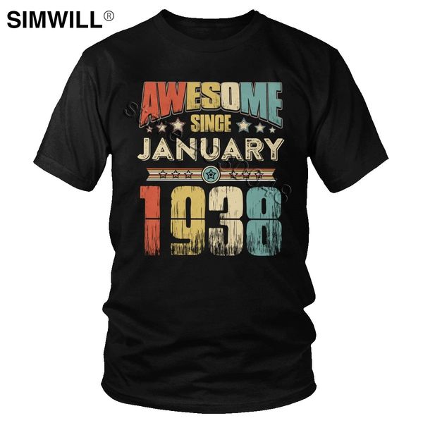 men's awesome since january 1938 t shirt urban vintage grandfather birthday gift t-shirt short sleeve cotton tshirt handsome tee
men's awesome since january 1938 t shirt urban vintage grandfather birthday gift t-shirt short sleeve cotton tshirt handsome tee