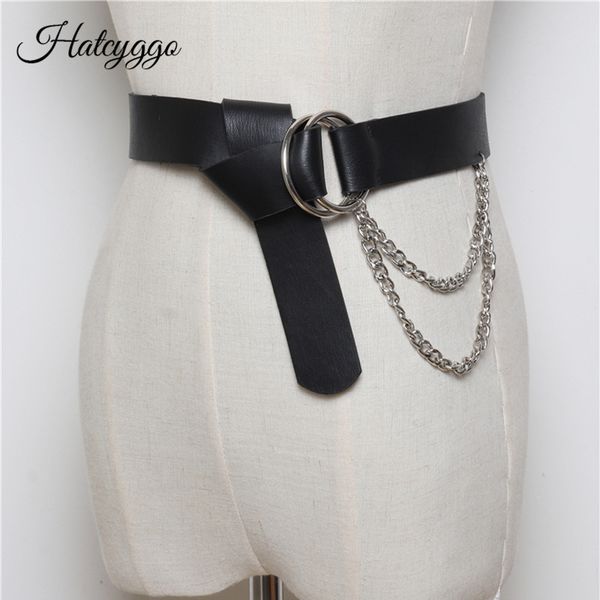 hatcyggo luxury belts for women dress punk style chain decorated female strap for skirt fashion round buckle solid leather belt, Black;brown
hatcyggo luxury belts for women dress punk style chain decorated female strap for skirt fashion round buckle solid leather belt, Black;brown