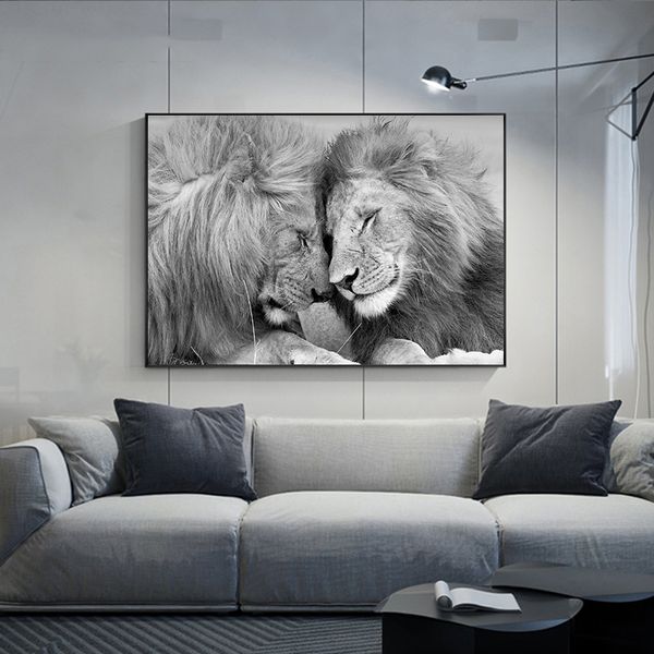 nordic black african lions полотна лев голова к голове art wall art для гостиной home decor современного минимализма стиля
nordic black african lions полотна лев голова к голове art wall art для гостиной home decor современного минимализма стиля