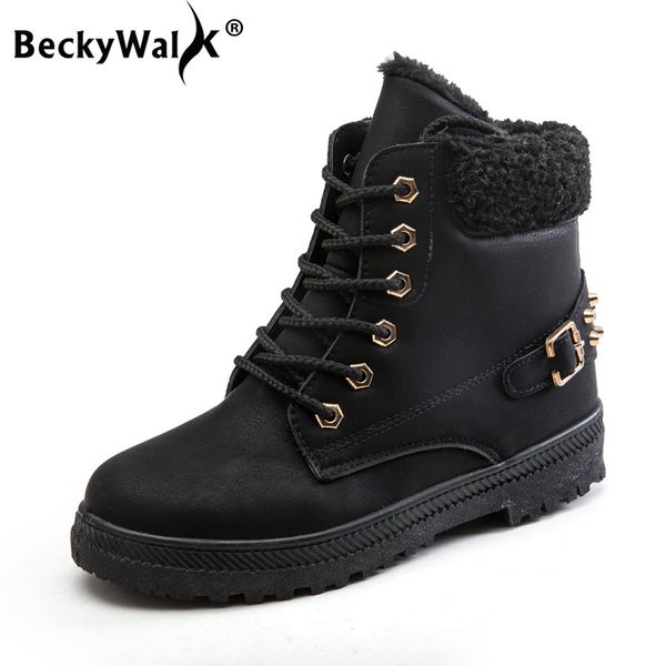 2020 winter boots women shoes fashion rivets lace up plush warm snow boots platform shoes for women wsh3717, Black
2020 winter boots women shoes fashion rivets lace up plush warm snow boots platform shoes for women wsh3717, Black
