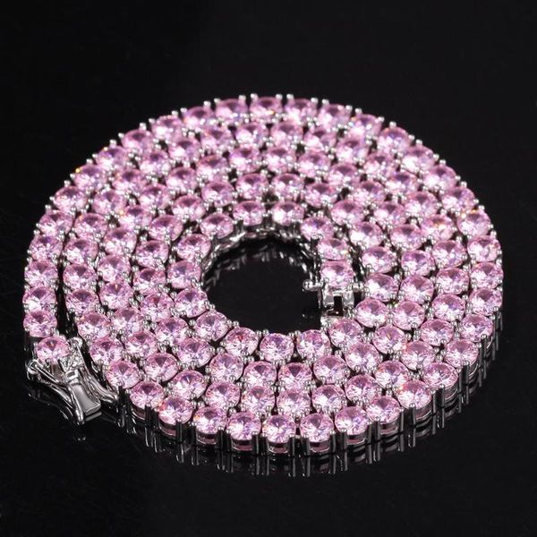 chains asum 4mm pink tennis necklace 3a zircon cz bling full iced out fashion rock hiphop jewelry, Silver
chains asum 4mm pink tennis necklace 3a zircon cz bling full iced out fashion rock hiphop jewelry, Silver