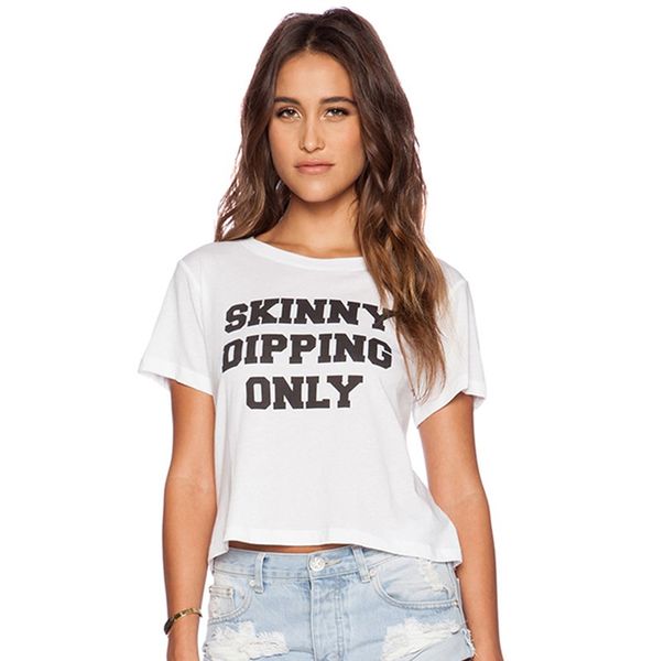student style letter pattern short sleeve t-shirt casual bottoming women's shirt, White
student style letter pattern short sleeve t-shirt casual bottoming women's shirt, White