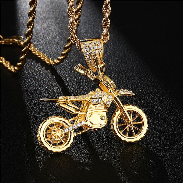 pendant necklaces hip hop copper motorcycle fashion punk gold color iced out bling cz zircon jewelry, Silver
pendant necklaces hip hop copper motorcycle fashion punk gold color iced out bling cz zircon jewelry, Silver
