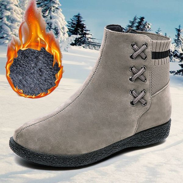 vertvie fashion women's boots autumn winter boots classic zipper snow ankle winter suede warm fur plush women shoes girls, Black
vertvie fashion women's boots autumn winter boots classic zipper snow ankle winter suede warm fur plush women shoes girls, Black