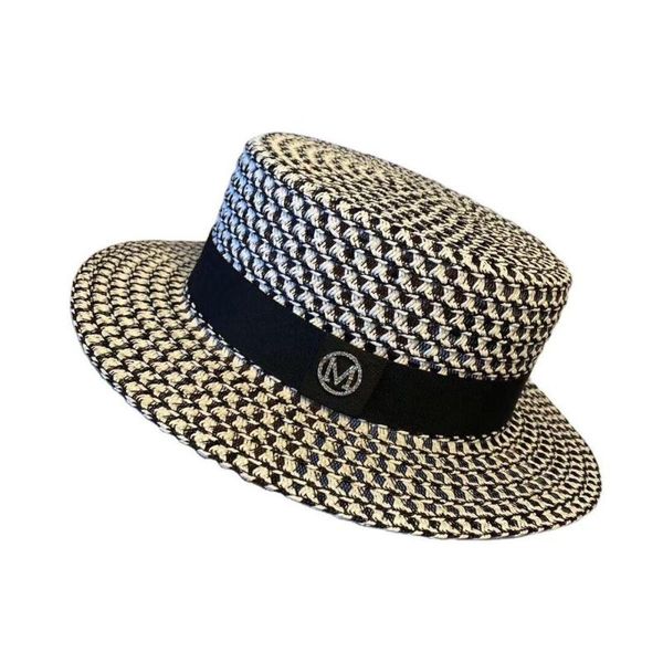 british style hat female elegant basin hat outdoor sunscreen beach woven flat mesh breathable straw summer, Blue;gray
british style hat female elegant basin hat outdoor sunscreen beach woven flat mesh breathable straw summer, Blue;gray