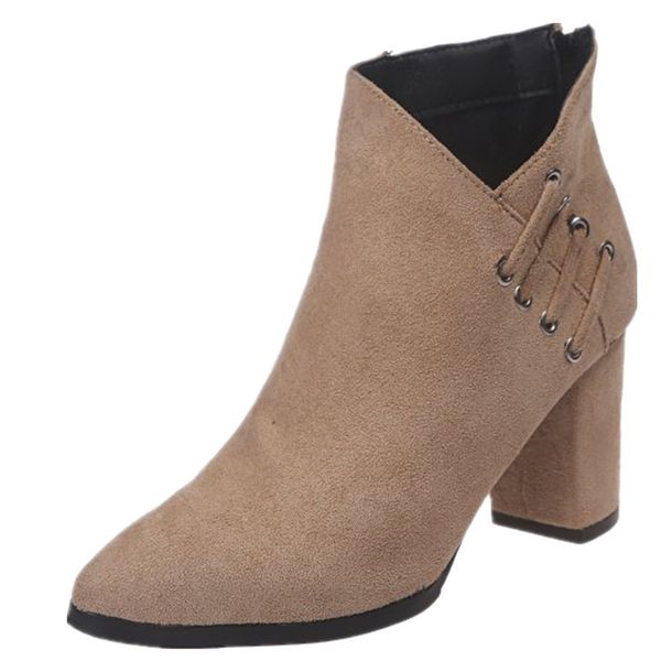 women shoes ankle boots short boots high-heel fashion spring autumn pointed shoes woman plus size 35-43 flock boots, Black
women shoes ankle boots short boots high-heel fashion spring autumn pointed shoes woman plus size 35-43 flock boots, Black