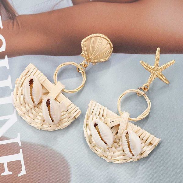 aensoa summer nutural shell rattan braid drop earrings for women bohemia handmade wooden straw weave rattan geometric earrings, Silver
aensoa summer nutural shell rattan braid drop earrings for women bohemia handmade wooden straw weave rattan geometric earrings, Silver
