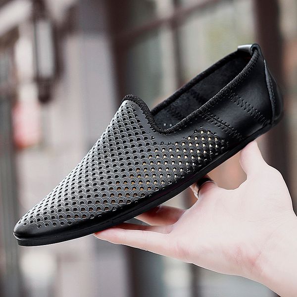 italian men shoes casual summer mens loafers genuine leather moccasins hollow out breathable slip on driving shoes, Black
italian men shoes casual summer mens loafers genuine leather moccasins hollow out breathable slip on driving shoes, Black