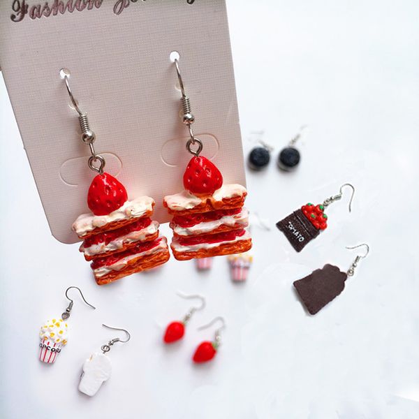 korean cute strawberry layer cake earrings for women creative drop earrings unique brincos sweet funny party girl jewelry, Silver
korean cute strawberry layer cake earrings for women creative drop earrings unique brincos sweet funny party girl jewelry, Silver