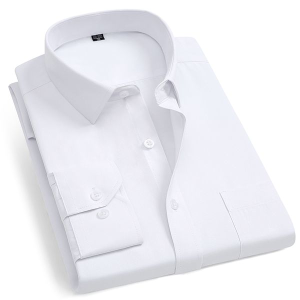 men's fashion long sleeve basic dress shirts single patch pocket formal business standard-fit work office plaid/striped shirt, White;black
men's fashion long sleeve basic dress shirts single patch pocket formal business standard-fit work office plaid/striped shirt, White;black