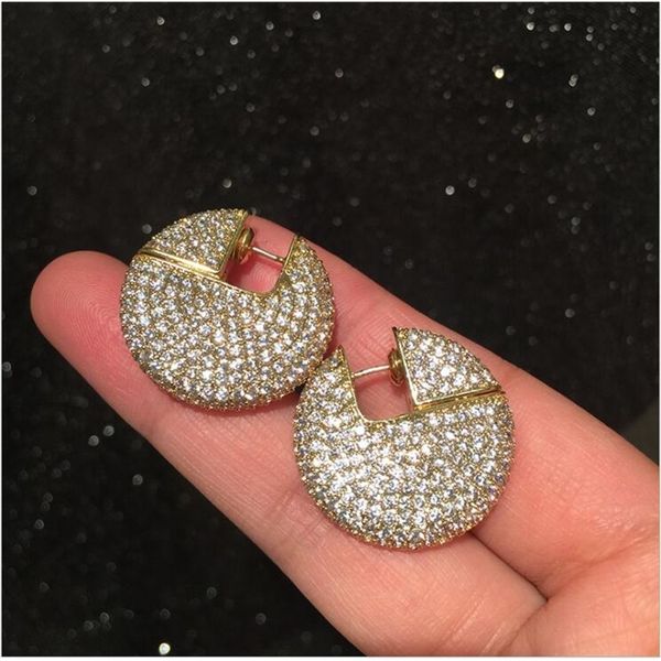 classic women three-dimensional full gem split creative geometric circle earrings button ear accessories, Golden;silver
classic women three-dimensional full gem split creative geometric circle earrings button ear accessories, Golden;silver