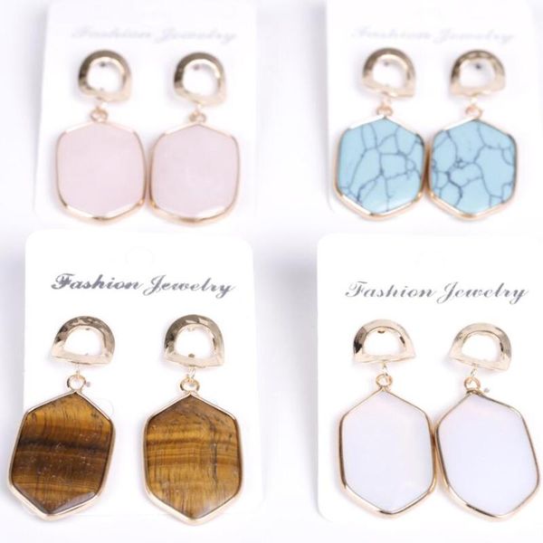 20*30mm hexagon stone earrings geometry rhombus stone copper gold color brincos pendientes charm dangle earrings jewelry women, Silver
20*30mm hexagon stone earrings geometry rhombus stone copper gold color brincos pendientes charm dangle earrings jewelry women, Silver