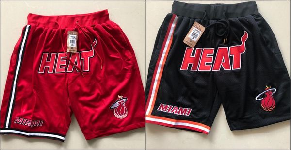 miami heat men just don basketball shorts, Black
