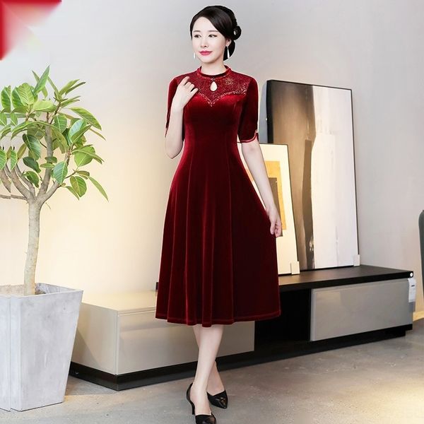 autumn new gold velvet handmade mid-length mom wear improved straight autumn new gold velvet handmade dress cheongsamcheongsam cheongsamdres, Black;gray
autumn new gold velvet handmade mid-length mom wear improved straight autumn new gold velvet handmade dress cheongsamcheongsam cheongsamdres, Black;gray