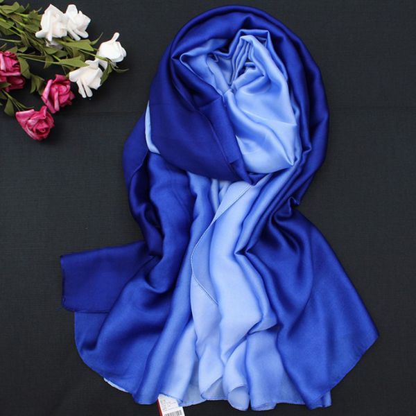 shawls luxury silk scarves shawl female gradient scarf 190*100cm women thin long asymmetrical spring summer beach outdoor, Blue;gray
shawls luxury silk scarves shawl female gradient scarf 190*100cm women thin long asymmetrical spring summer beach outdoor, Blue;gray