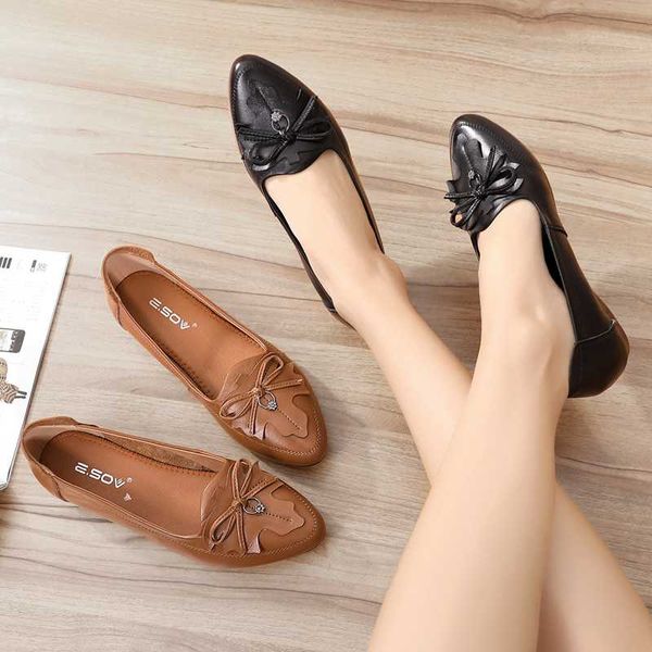 2020 spring and autumn women's shoes for lady loafers new classic genuine leather flat gift for mother 2 colors, Black
2020 spring and autumn women's shoes for lady loafers new classic genuine leather flat gift for mother 2 colors, Black