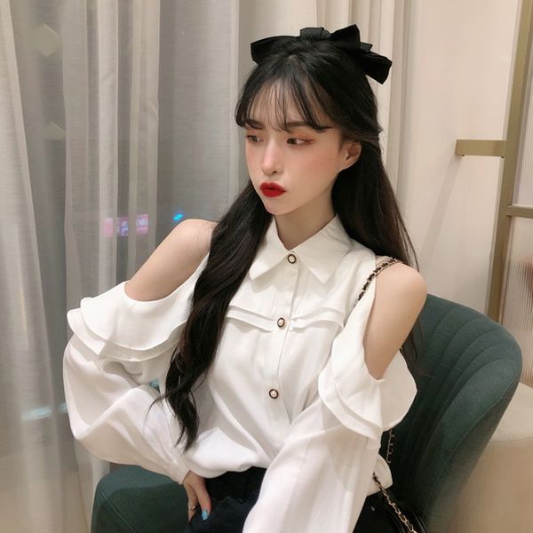 women's blouses & shirts off shoulder sweet style long sleeve autumn clothing loose fashion brand white ladies korean clothes
women's blouses & shirts off shoulder sweet style long sleeve autumn clothing loose fashion brand white ladies korean clothes