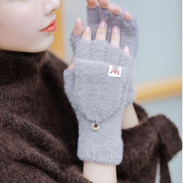 five fingers gloves female winter warm half finger cute cartoon elk touch screen women velvet thick fingerless flip driving h26, Blue;gray
five fingers gloves female winter warm half finger cute cartoon elk touch screen women velvet thick fingerless flip driving h26, Blue;gray