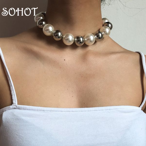 sohot punk romantic сплава круглой имитация pearl золото белого серебро цвет женщины choker ожерелье модной женская свадебные украшения, Silver
sohot punk romantic сплава круглой имитация pearl золото белого серебро цвет женщины choker ожерелье модной женская свадебные украшения, Silver