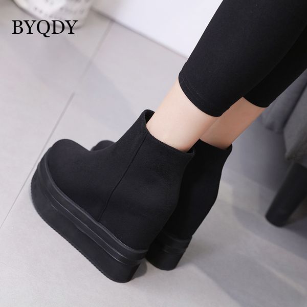 boots byqdy height increasing woman ankle thick heels winter suede round toe platform shoes high black zipper female
boots byqdy height increasing woman ankle thick heels winter suede round toe platform shoes high black zipper female