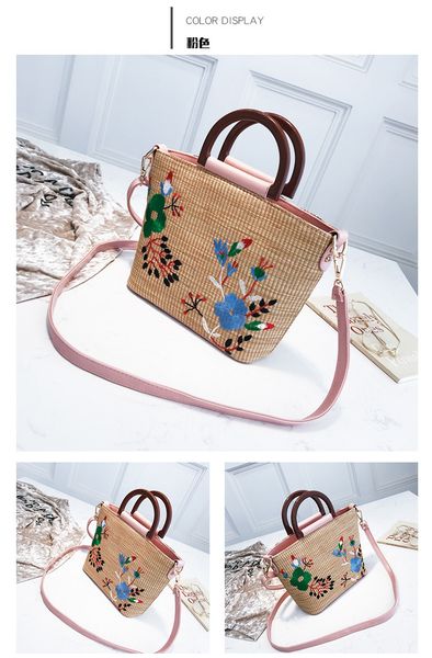 exquisite women's selling floral straw embroider bag beach style detailed handbag single shoulder bag
exquisite women's selling floral straw embroider bag beach style detailed handbag single shoulder bag