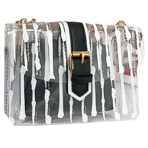 striped clear transparent pvc women messenger crossbody bag chains jelly summer beach bag 2pcs women handbag
striped clear transparent pvc women messenger crossbody bag chains jelly summer beach bag 2pcs women handbag