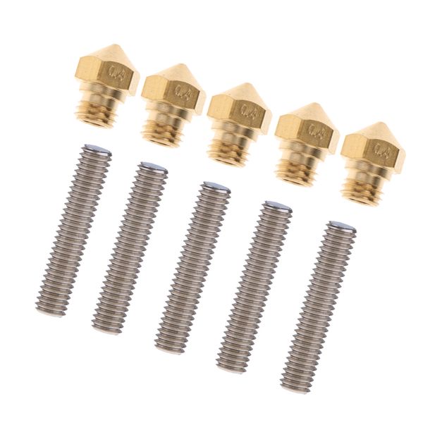 5pcs mk8 extruder nozzles 0.4mm 3d printer nozzles with 5pcs stainless steel ptfe throat nozzle
5pcs mk8 extruder nozzles 0.4mm 3d printer nozzles with 5pcs stainless steel ptfe throat nozzle