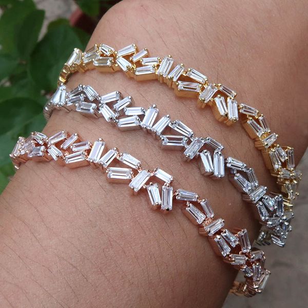 bangle fashion cubic zirconia baguette bracelet thin cuff copper base with gold-color, Black
bangle fashion cubic zirconia baguette bracelet thin cuff copper base with gold-color, Black