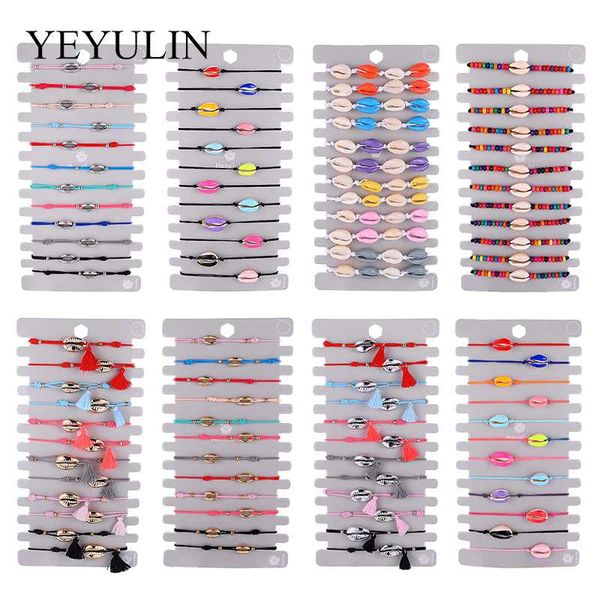 charm bracelets bohemia 12pcs/lot gold/silver color shell sets for women adjustable rope chain elastic bracelet bangles fit wome, Golden;silver
charm bracelets bohemia 12pcs/lot gold/silver color shell sets for women adjustable rope chain elastic bracelet bangles fit wome, Golden;silver