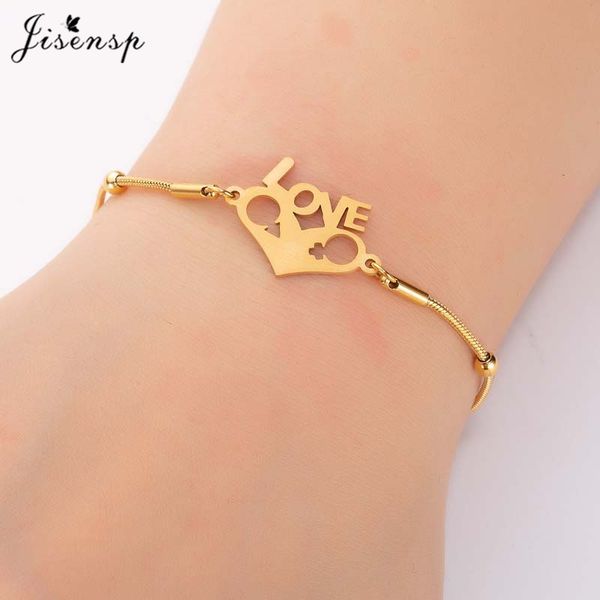 jisensp unique design romantic heart stainless steel bracelet word love chain link bracelet for women girls gift bijoux, Black
jisensp unique design romantic heart stainless steel bracelet word love chain link bracelet for women girls gift bijoux, Black