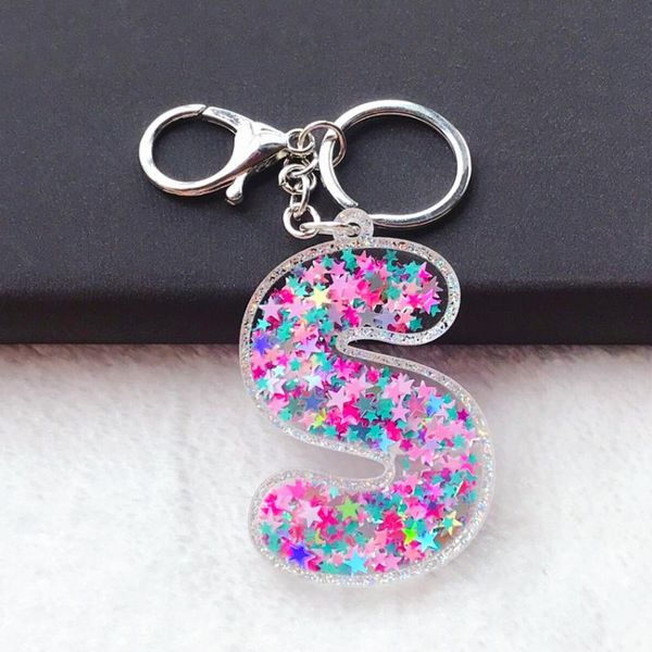 1pc keyring english letter sequins acrylic keychain 26 english word a to z handbag charms for woman, Silver
1pc keyring english letter sequins acrylic keychain 26 english word a to z handbag charms for woman, Silver