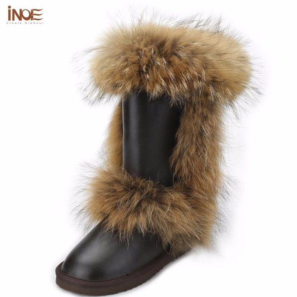inoe fashion fur sheepskin leather wool fur lined knee high snow boots for women shearling winter boots shoes waterproof, Black
inoe fashion fur sheepskin leather wool fur lined knee high snow boots for women shearling winter boots shoes waterproof, Black